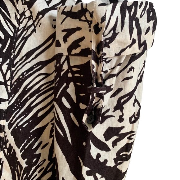 Laura Ashley Abstract Art To Wear 100% Linen Tunic M - Picture 5 of 7